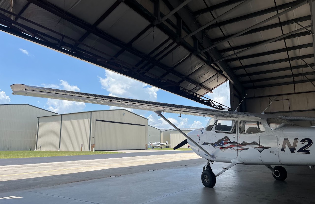Cessna aircraft in a hangar